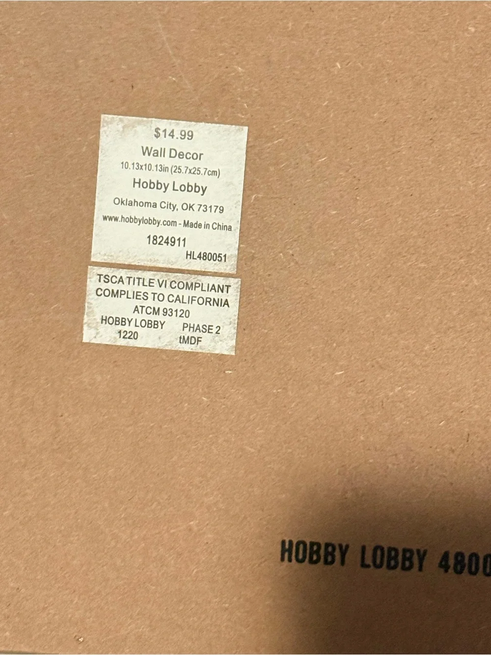 Hobby Lobby White and Brown 